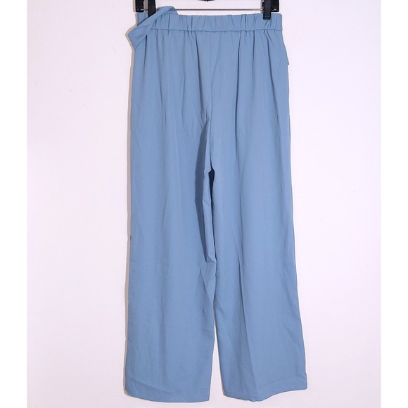 Halara High Waisted D-Ring Buckle Belted Wide Leg Pants Forget-Me-Not SZ S NWOT - Picture 12 of 15